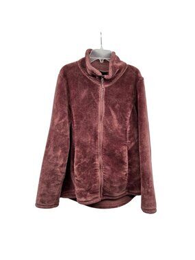32 Degree Heat Womens Fleece Jacket Full Zip Rosewood Pockets Size Medium